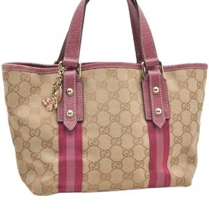 Authentic Gucci Canvas Leather Handbag